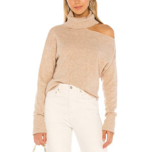 Paige 'Raundi' Tan Shoulder Cut Out Sweater Size S